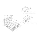 Lucille - Bed With Storage And Bookcase Headboard