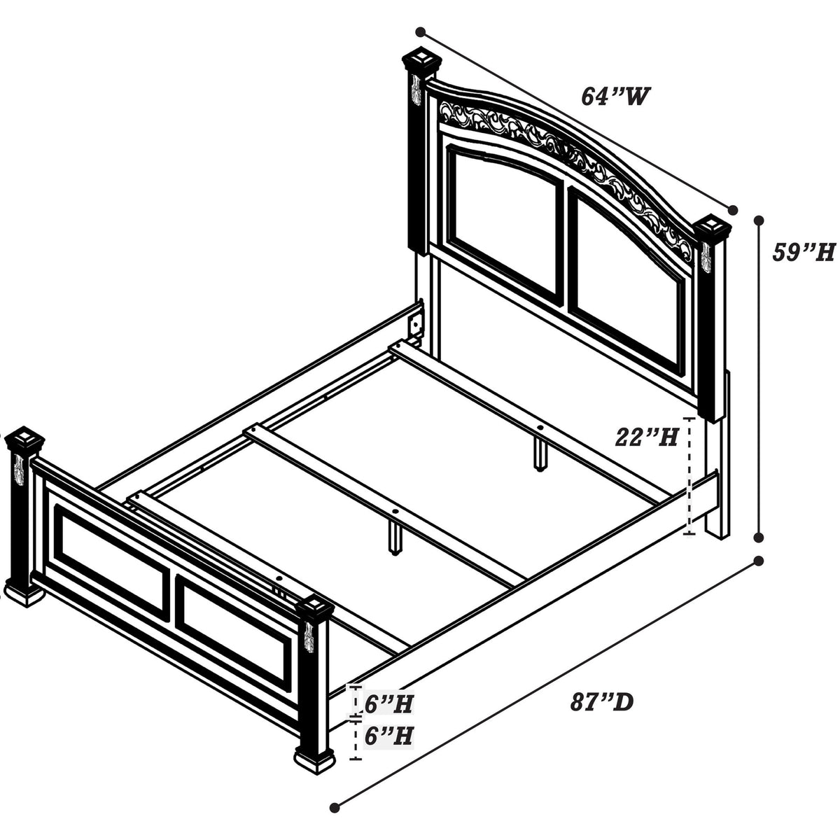 Bedroom Furniture Set With Traditional Style