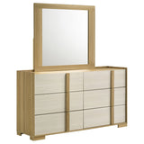 Lincoln - 6 Drawer Dresser With Mirror - Natural