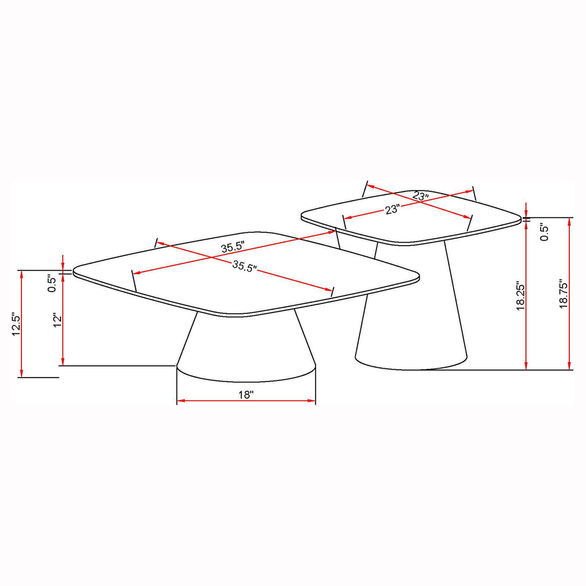 Duncan - 2 Piece Coffee Table Set