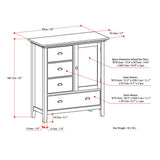 Redmond - Medium Storage Cabinet - Dark Brown