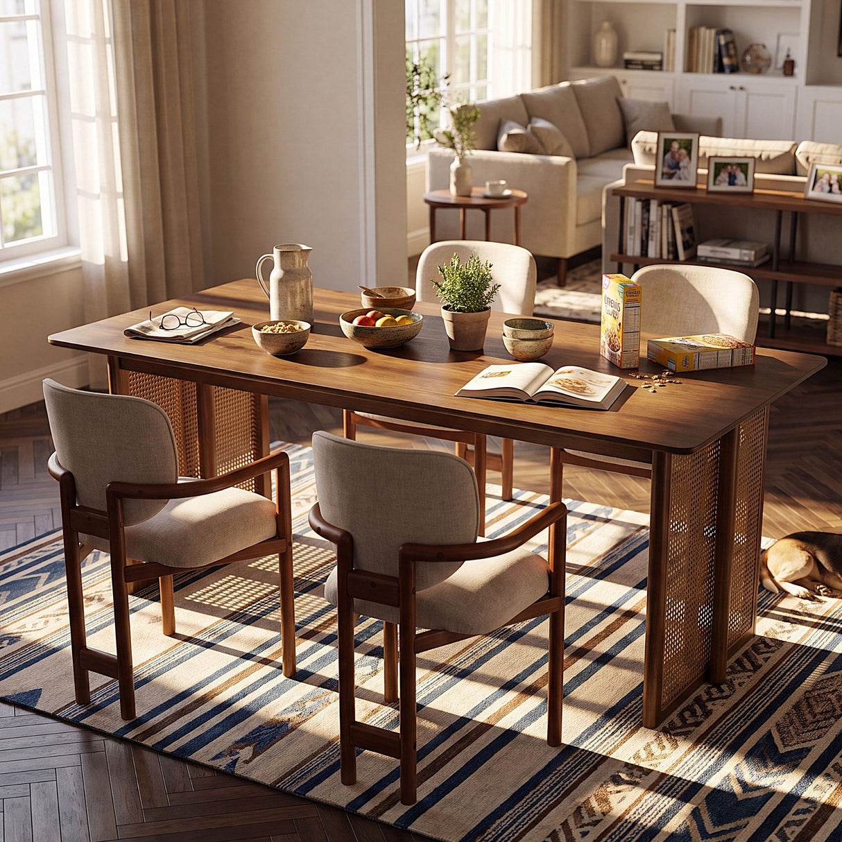 5 Piece Indoor Dining Set, Table & 4 Chairs
