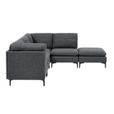 Upholstered Modular Sectional & Tall Legs