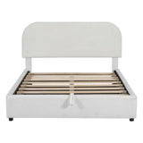 Upholstered Platform Bed With Hydraulic Storage System