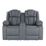 Raize - Power Living Room Set With Storage Console And Cup Holders