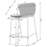 Mckinley - Counter Chair (Set of 2) Seat - Brown