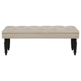 Upholstered Entryway Accent Bench - Beige