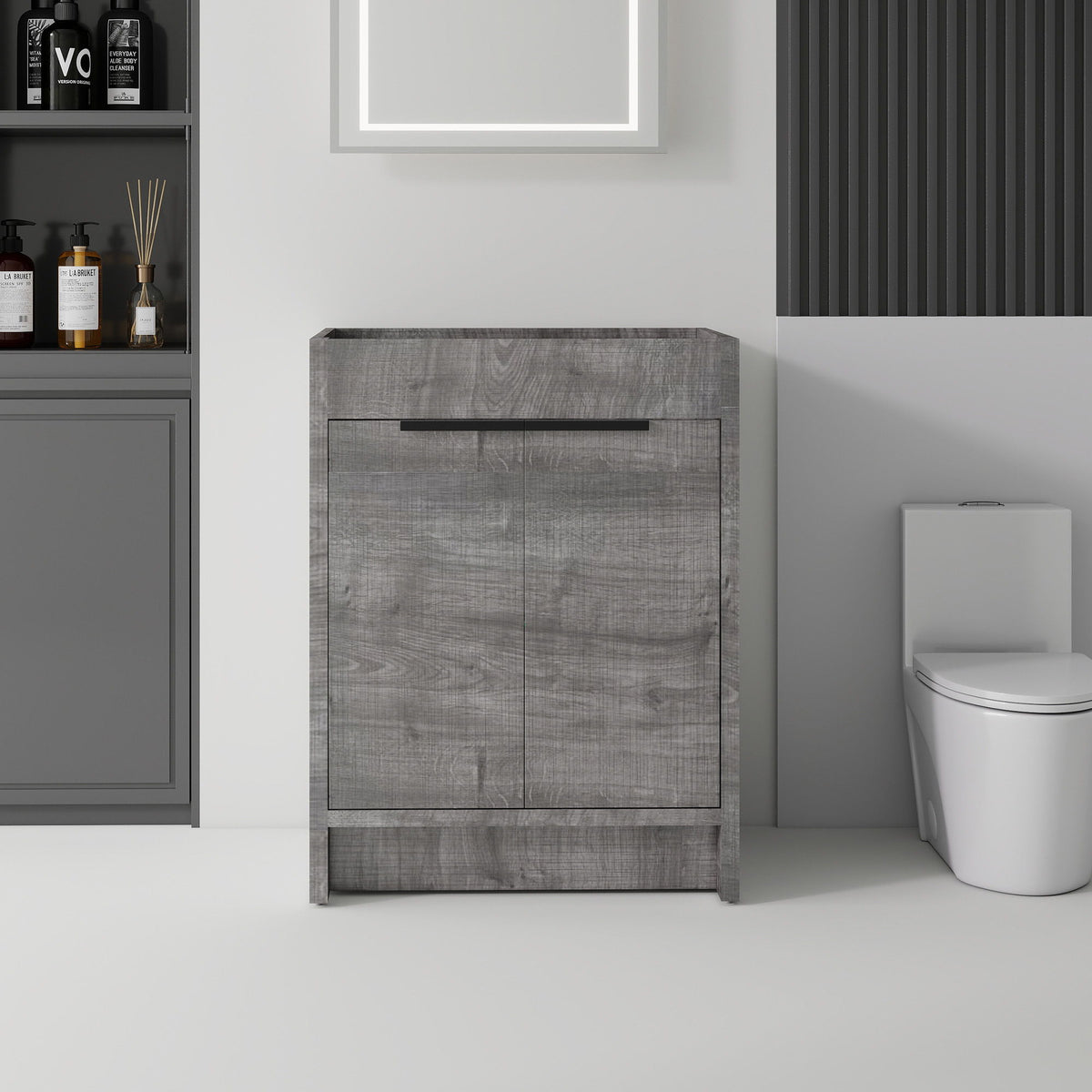 Freestanding Bathroom Vanity Cabinet With Soft Close Doors, Cabinet Only