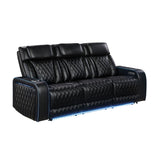 Electra - Power Reclining Sofa With Power Headrests, Drop Down Table, Reading Light, Massage, LED Lighting And USB Control