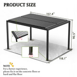 Premium Louver Pergola Aluminium Frame & Louvers