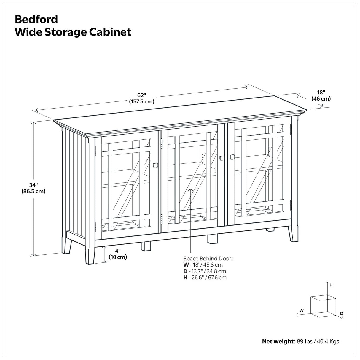 Bedford - Storage Cabinet With Adjustable Shelves - Brown