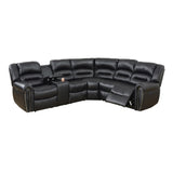 Reclining Sectional Sofa With Console