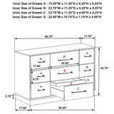 Edmondson - 9 Drawer Dresser With Hidden Jewelry Tray - Natural / Gray