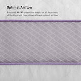 Bedgear High-Low Performance Pillow - Soft Support Pillow For Neutral Sleepers - Low Size