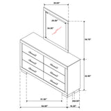 Polk - 6 Drawer Dresser With Mirror