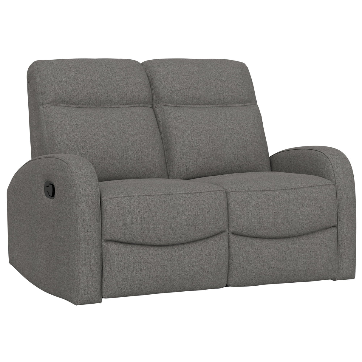 Manual Reclining Loveseat With Dual Seating Support For Living Room