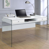 Barretta - 2 Drawer Writing Desk - Gloss White