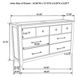 Pelton - 6 Drawer Dresser - Oak