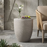 Outdoor Lightweight Concrete, Side Table - Natural