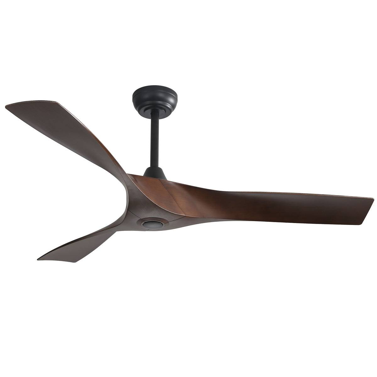 52" Blade Ceiling Fan Without Light, 6 Speed Reversible DC Motor For Living Room, Outdoor Use - Black