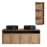 Bathroom Vanity & Art Sink And Storage Rack, Float Mounting Design