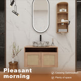 Bathroom Vanity & Art Sink And Storage Rack, Float Mounting Design