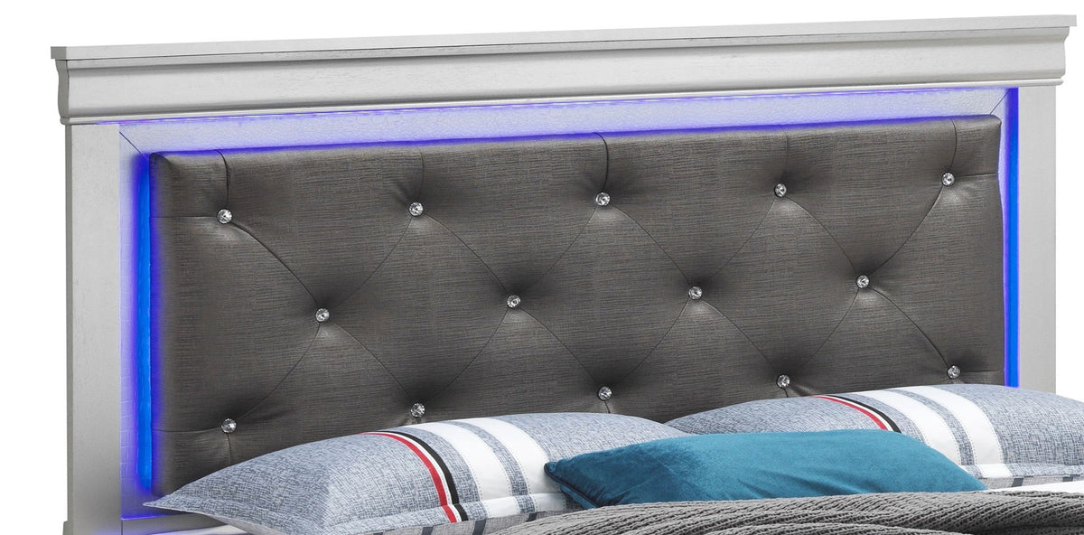 Transitional Elegant King Bed - Champagne