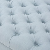 Hayes - Contemporary Armed Storage Bench With Rolled Arms And Button Tufting
