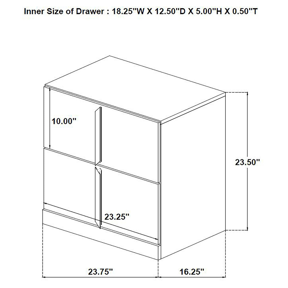 Lauryn - 2 Drawer Nightstand - Gloss White