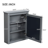 Wall Mounted Bathroom Storage Cabinet With Mirror, Medicine Cabinet With Height Adjustable Shelf