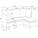 Upholstered Modular Sectional & Tall Legs