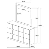 Lauryn - 6 Drawer Dresser With Mirror - Gloss White