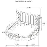 Santiago - Upholstered Round Storage Bed With Built In Charging Ports