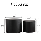 Round Nesting Coffee Table For Small Space (Set of 2)