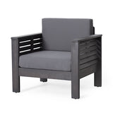 Slat Design Club Chairs With Cushions