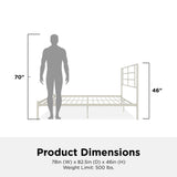 Praxis - King Bed With Simple Headboard - White