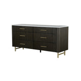 Clayten - Dresser - Espresso / White Marble