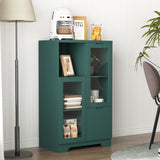 Modern Cabinet With Glass Doors And Drawer