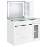 Kerr - 2 Drawer Makeup Vanity Table With Mirror And Stool
