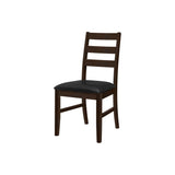 Dining Chair, Dining Room, Side, Upholstered, Transitional (Set of 2) - Black