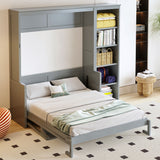 Sturdy Murphy Bed With Desk And Bookshelf