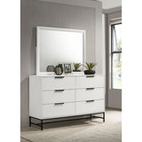 Taraval - 6 Drawer Dresser With Mirror - White