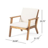 Avacyn - Outdoor Acacia Wood 4 Seater Chat Set With Cushions