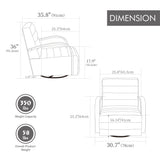 360° Swivel Accent Chair With Armrests, Comfy Lounge
