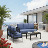 Outdoor Patio Set, All-Weather With Thick Cushions