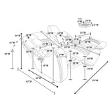 Power Motion Sofa Set With USB Ports And Adjustable Headrests