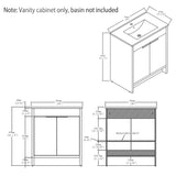 Freestanding Bathroom Vanity Cabinet With Soft Close Doors, Cabinet Only