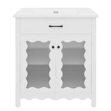 Modern Bathroom Vanity With Tempered Glass Doors