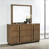 Moraga - 6 Drawer Dresser With Mirror - Ash Brown