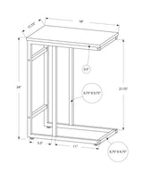 Accent Table, C - Shaped, Modern Design - Black